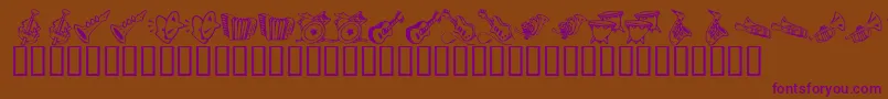 KR Music Class Font – Purple Fonts on Brown Background