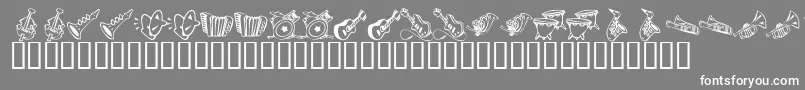 KR Music Class Font – White Fonts on Gray Background