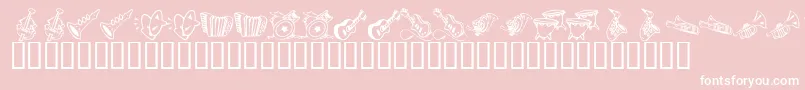 KR Music Class Font – White Fonts on Pink Background