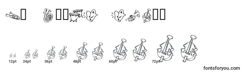 KR Music Class Font Sizes