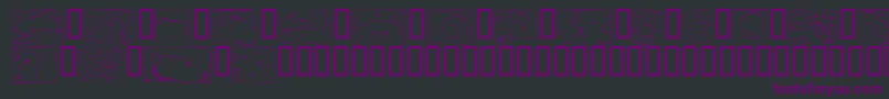 Шрифт KR Scrappin Squares – фиолетовые шрифты на чёрном фоне