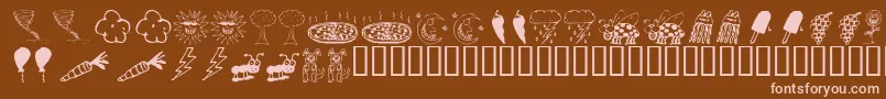 fuente KR Silly Art Dings – Fuentes Rosadas Sobre Fondo Marrón
