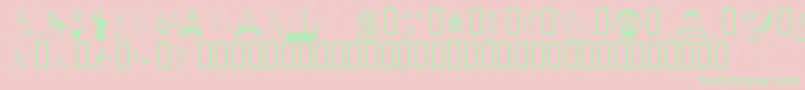 Police KR Silly Art People – polices vertes sur fond rose