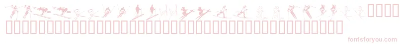 KR Ski Font – Pink Fonts on White Background
