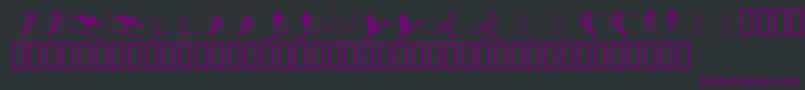 KR Ski Font – Purple Fonts on Black Background