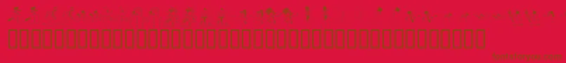 KR Snow People Font – Brown Fonts on Red Background