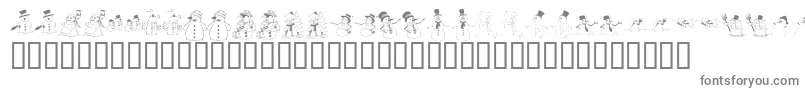 フォントKR Snow People – 白い背景に灰色の文字