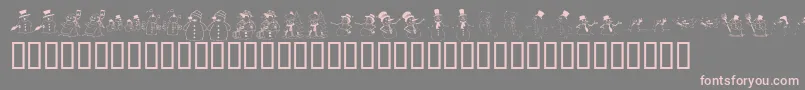 KR Snow People Font – Pink Fonts on Gray Background
