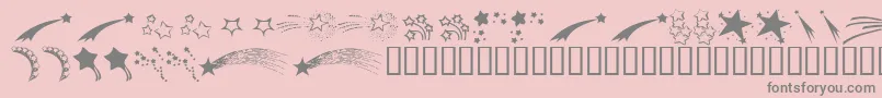 KR Starry Eyed Font – Gray Fonts on Pink Background