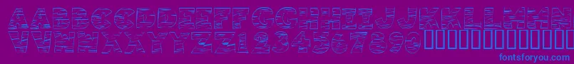 Шрифт KR Tigrrr – синие шрифты на фиолетовом фоне