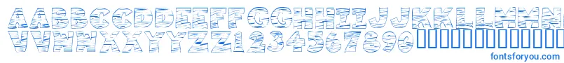 KR Tigrrr Font – Blue Fonts on White Background