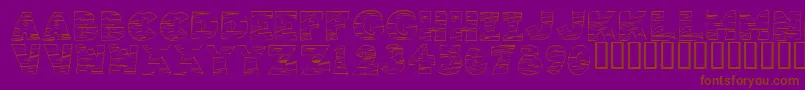 KR Tigrrr Font – Brown Fonts on Purple Background