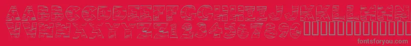 KR Tigrrr Font – Gray Fonts on Red Background