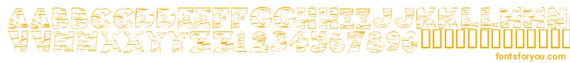 KR Tigrrr-fontti – oranssit fontit valkoisella taustalla
