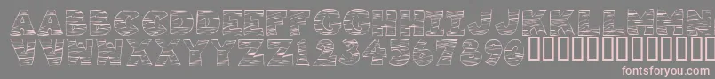 KR Tigrrr Font – Pink Fonts on Gray Background