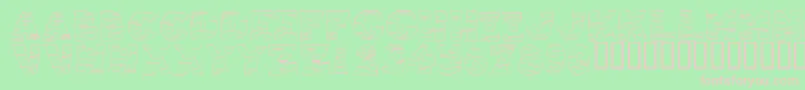 Шрифт KR Tigrrr – розовые шрифты на зелёном фоне