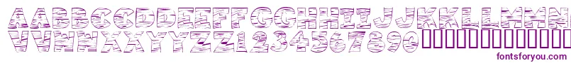KR Tigrrr-fontti – violetit fontit valkoisella taustalla
