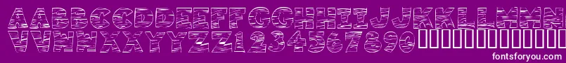 KR Tigrrr Font – White Fonts on Purple Background