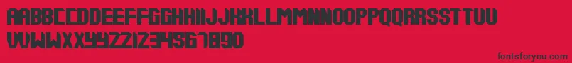 Tups000 Font – Black Fonts on Red Background