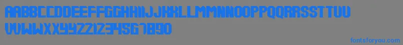 Tups000 Font – Blue Fonts on Gray Background