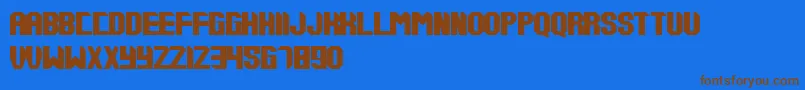 Шрифт Tups000 – коричневые шрифты на синем фоне