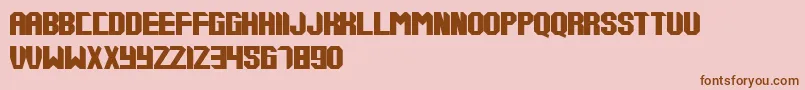 Tups000 Font – Brown Fonts on Pink Background
