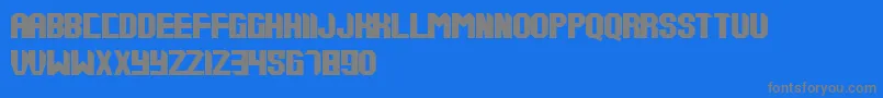 Tups000 Font – Gray Fonts on Blue Background