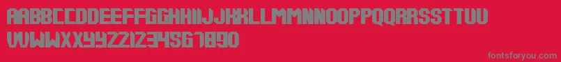 Tups000 Font – Gray Fonts on Red Background