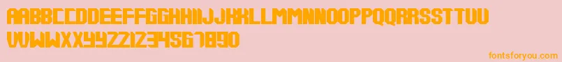 Tups000 Font – Orange Fonts on Pink Background