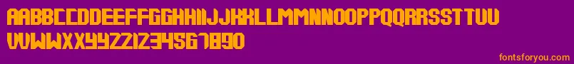 Tups000 Font – Orange Fonts on Purple Background