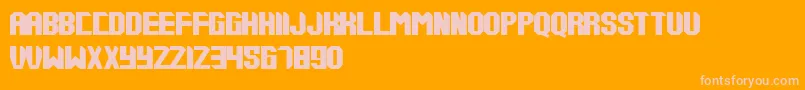 Więcej informacji o czcionce Tups000 Czcionka Tups000 – różowe czcionki na pomarańczowym tle