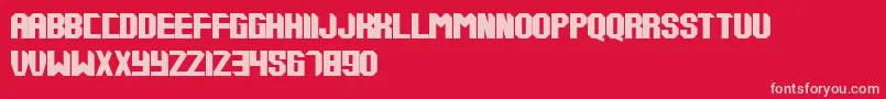 Tups000 Font – Pink Fonts on Red Background
