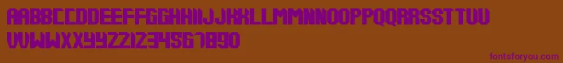 Tups000 Font – Purple Fonts on Brown Background