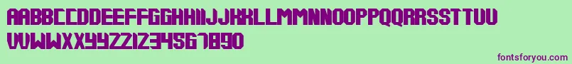 Tups000 Font – Purple Fonts on Green Background