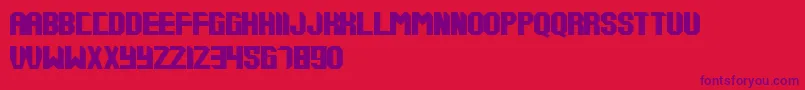 Tups000 Font – Purple Fonts on Red Background