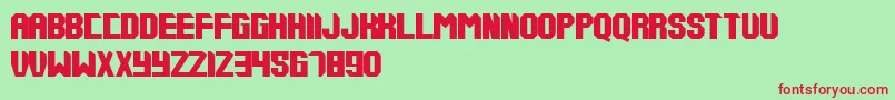 Tups000 Font – Red Fonts on Green Background