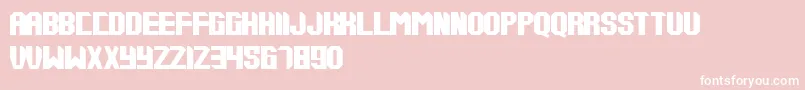 Tups000 Font – White Fonts on Pink Background
