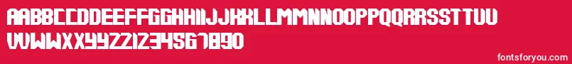 Tups000 Font – White Fonts on Red Background