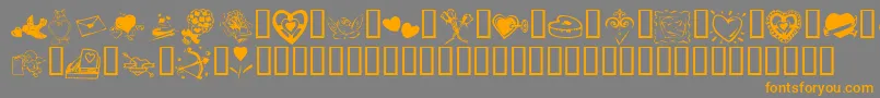 KR Valentine 2003 Font – Orange Fonts on Gray Background