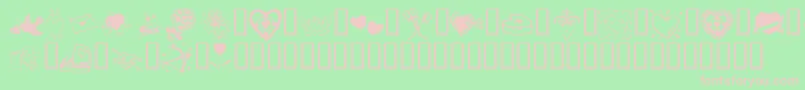 KR Valentine 2003 Font – Pink Fonts on Green Background