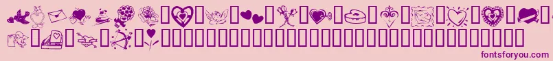 KR Valentine 2003 Font – Purple Fonts on Pink Background