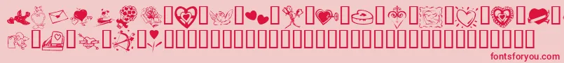 KR Valentine 2003 Font – Red Fonts on Pink Background