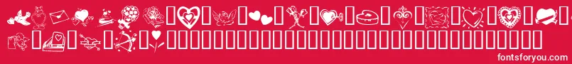 KR Valentine 2003 Font – White Fonts on Red Background