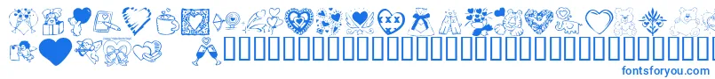 フォントKR Valentine Dings 2002 – 青いフォント