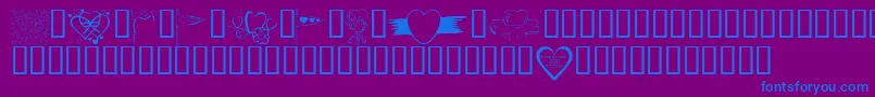 KR Valentines 2006 Nine-Schriftart – Blaue Schriften auf violettem Hintergrund