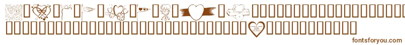 KR Valentines 2006 Nine Font – Brown Fonts on White Background