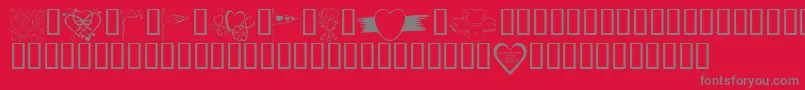 KR Valentines 2006 Nine-fontti – harmaat kirjasimet punaisella taustalla
