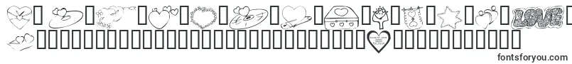 Шрифт KR Valentines 2006 Seven – странные шрифты