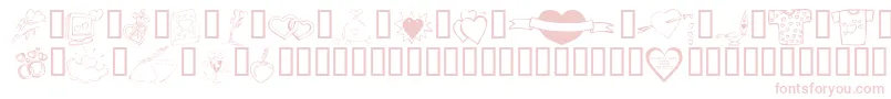 KR Valentines 2006 Ten Font – Pink Fonts on White Background