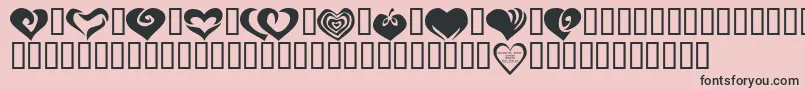 KR Valentines 2006 Two Font – Black Fonts on Pink Background